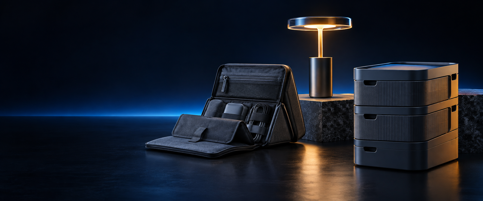 Fold-flat modular travel organiser